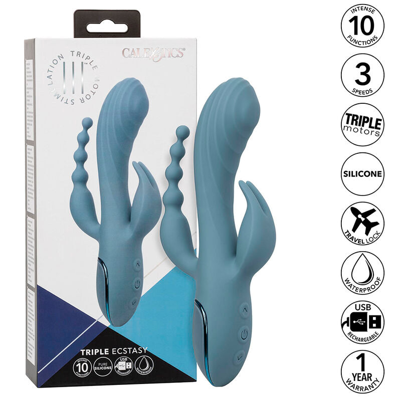 CALEXOTICS - VIBRATOR TRIPLE ECSTASY GRAY