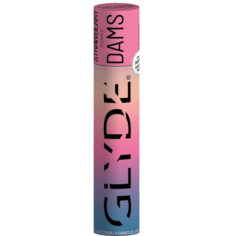 SHEER GLYDE - WOMEN'S LAMINAS LATEX ORAL SEX STRAWBERRY