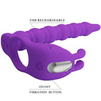 PRETTY LOVE - BLACKNEY PENIS RING WITH PURPLE VIBRATOR PLUG