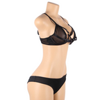SUBBLIME - TWO PIECE SET OF TRANSPARENCY BRA AND S/M STRIPS