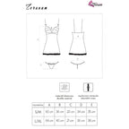 LIVCO CORSETTI FASHION - ZERUNAM SET BABY DOLL + TANGA NEGRO
