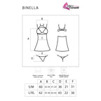 LIVCO CORSETTI FASHION - BINELLA SET BABY DOLL + TANGA NEGRO