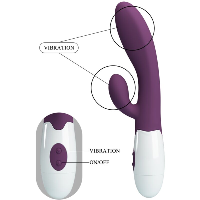 PRETTY LOVE - ALVIS RABBIT VIBRATOR &amp; PURPLE G-SPOT