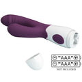 PRETTY LOVE - ANDRE RABBIT VIBRATOR &amp; G-POINT STIMULATOR PURPLE