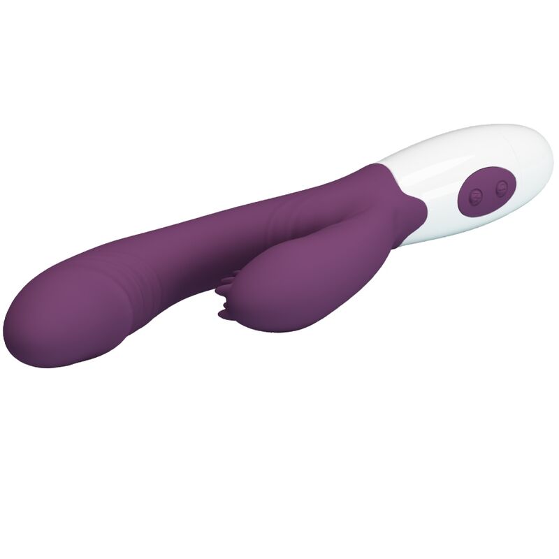 PRETTY LOVE - ANDRE RABBIT VIBRATOR &amp; G-POINT STIMULATOR PURPLE