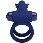 PRETTY LOVE - JAMELE DOUBLE RING WITH VIBRATION &amp; BUTTERFLY STIMULATOR BLUE