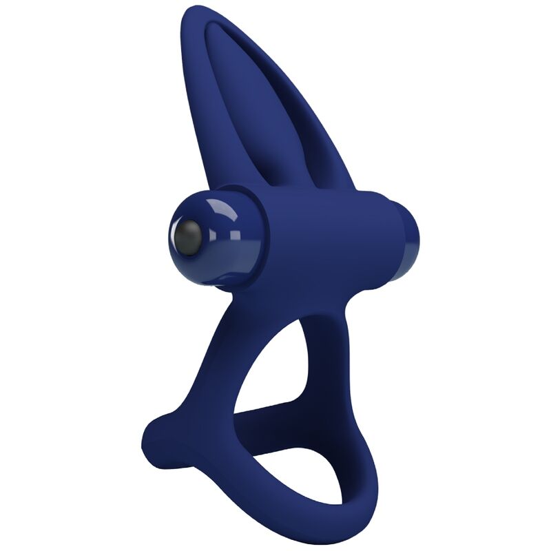 PRETTY LOVE - MAT DOUBLE RING WITH VIBRATION &amp; STIMULATOR BLUE