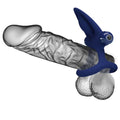 PRETTY LOVE - MAT DOUBLE RING WITH VIBRATION &amp; STIMULATOR BLUE