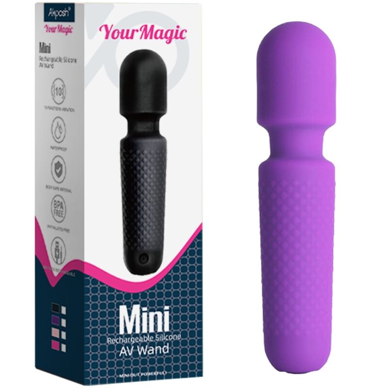 ARMONY - YOUR MAGIC MASSAGER &amp; VIBRATOR RECHARGEABLE 10 VIBRATIONS WAND DOTS PURPLE