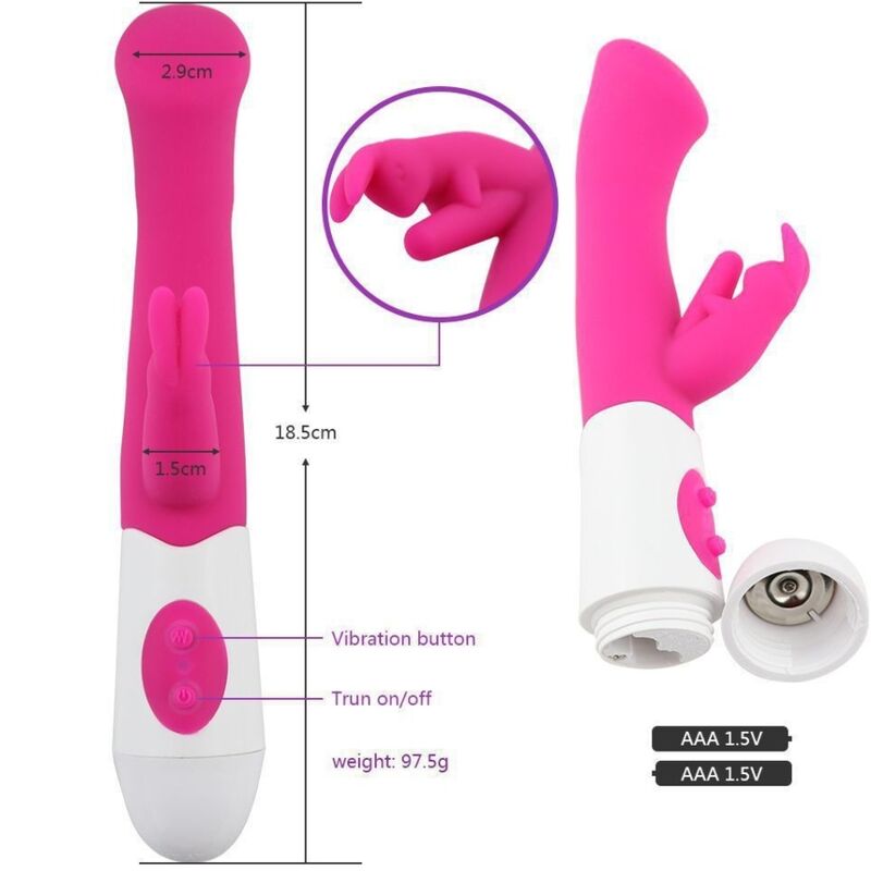 ARMONY - RABBIT VIBRATOR &amp; STIMULATOR G SPOT 10 SPEEDS PINK