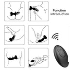 ARMONY - EXTREME A BLOOM ROSE VIBRATOR &amp; ANAL PLUG REMOTE CONTROL BLACK