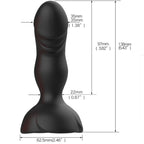 ARMONY - EXTREME A BLOOM ROSE VIBRATOR &amp; ANAL PLUG REMOTE CONTROL BLACK