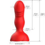 ARMONY - EXTREME A BLOOM ROSE VIBRATOR &amp; ANAL PLUG REMOTE CONTROL RED