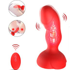 ARMONY - EXTREME A BLOOM ROSE VIBRATOR &amp; ANAL PLUG REMOTE CONTROL RED