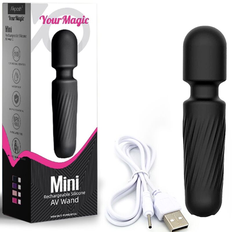 ARMONY - YOUR MAGIC MASSAGER &amp; VIBRATOR RECHARGEABLE 10 VIBRATIONS BLACK