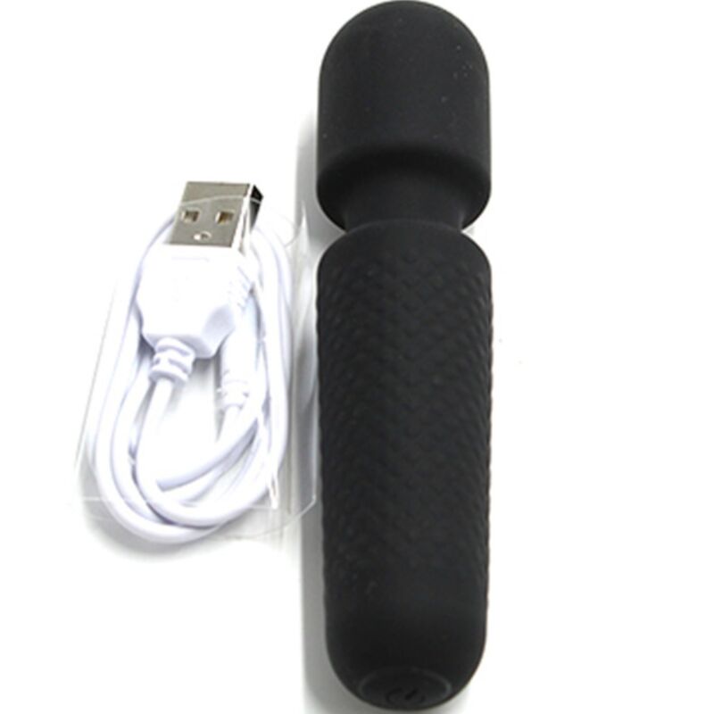 ARMONY - YOUR MAGIC MASSAGER &amp; VIBRATOR RECHARGEABLE 10 VIBRATIONS WAND DOTS BLACK