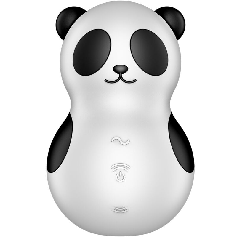 SATISFYER - POCKET PANDA STIMULATOR &amp; VIBRATOR BLACK AND WHITE