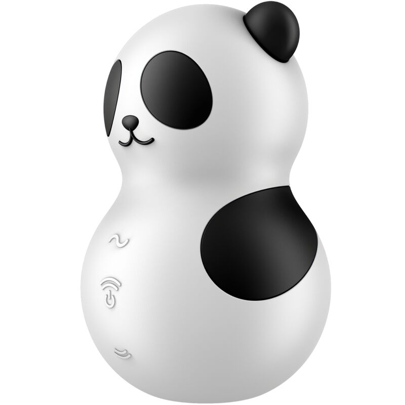 SATISFYER - POCKET PANDA STIMULATOR &amp; VIBRATOR BLACK AND WHITE