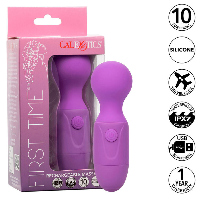 CALEXOTICS - FIRST TIME RECHARGEABLE MASSAGE 10 VIBRATIONS PURPLE