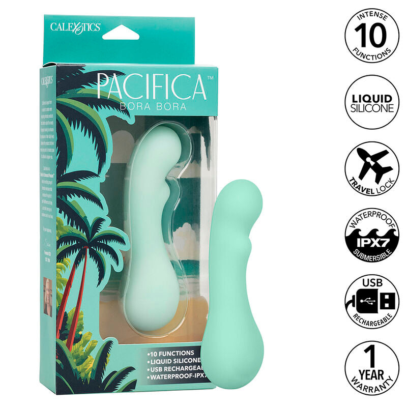 CALEXOTICS - PACIFICA BORA BORA ETIMULATOR G SPOT 10 VIBRATIONS AQUA