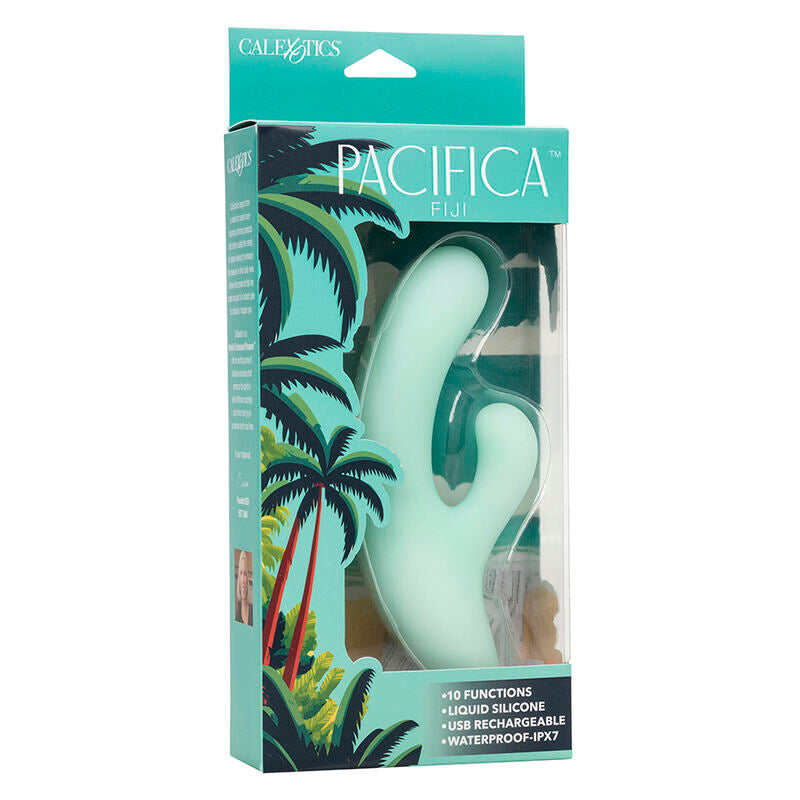 CALEXOTICS - PACIFICA FIJI VIBRATOR &amp; Estimulator G SPOT 10 VIBRATIONS AQUA