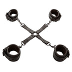 CALEXOTICS - NOCTURNAL HOG TIE CONNECTOR CUERO ADJUSTABLE BLACK