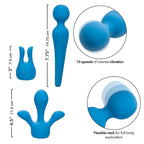 CALEXOTICS - COUTURE KIT VIBRATOR WAND 10 VIBRATIONS BLUE