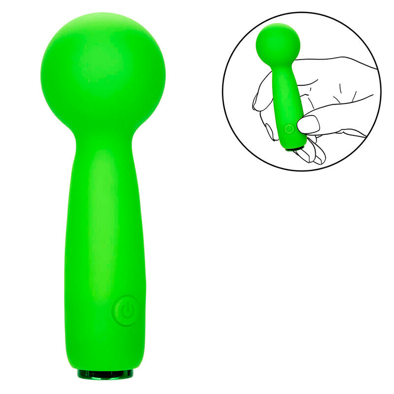 CALEXOTICS - NEON VIBES THE BUBBLY VIBE MINI MASSAGE 10 VIBRATIONS GREEN