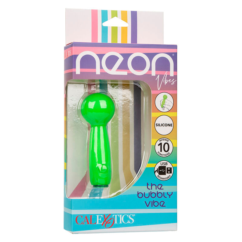 CALEXOTICS - NEON VIBES THE BUBBLY VIBE MINI MASSAGE 10 VIBRATIONS GREEN
