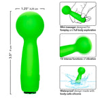 CALEXOTICS - NEON VIBES THE BUBBLY VIBE MINI MASSAGE 10 VIBRATIONS GREEN