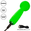 CALEXOTICS - NEON VIBES THE BUBBLY VIBE MINI MASSAGE 10 VIBRATIONS GREEN