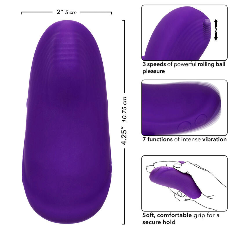 CALEXOTICS - ENVY HANDHELD ROLLING BALL MASSAGE 7 VIBRATIONS PURPLE