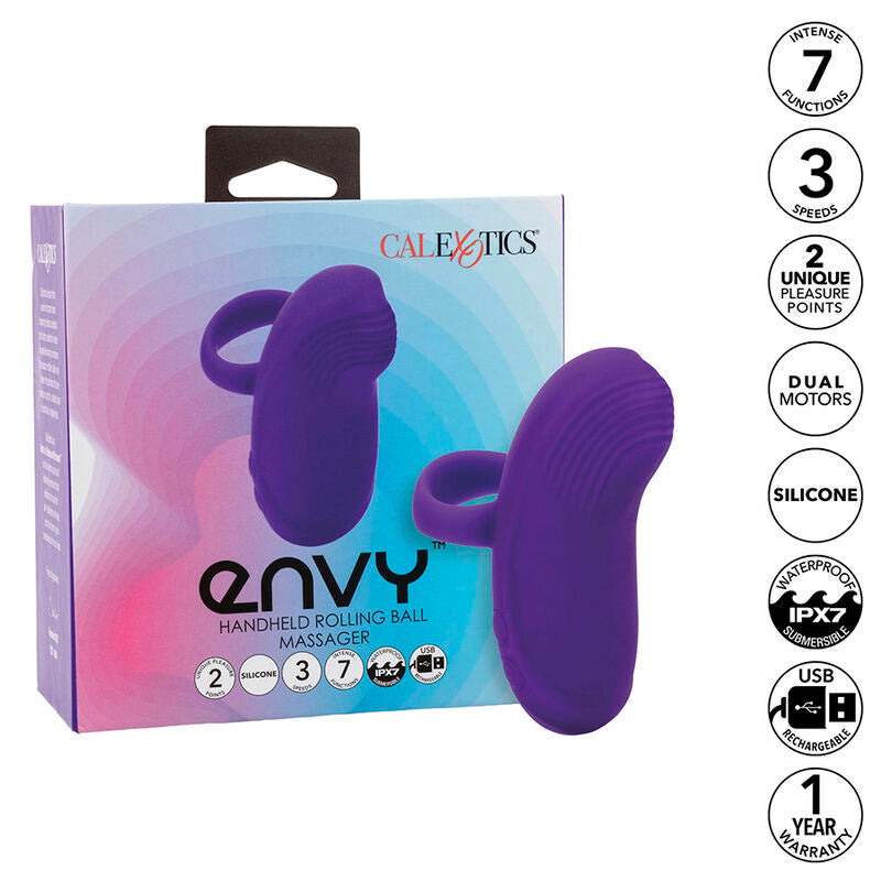 CALEXOTICS - ENVY HANDHELD ROLLING BALL MASSAGE 7 VIBRATIONS PURPLE