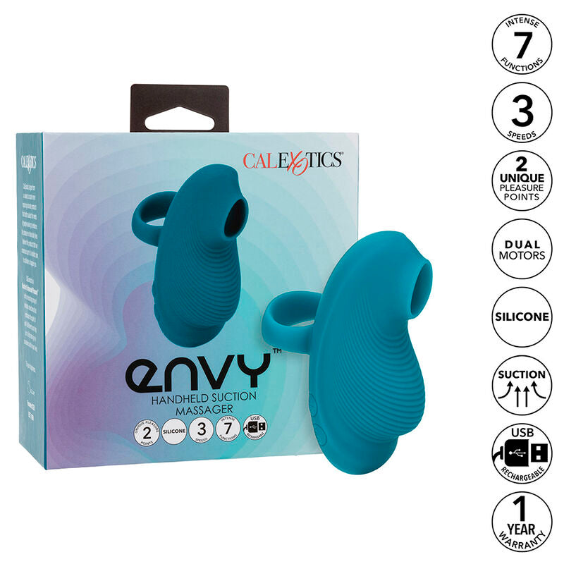 CALEXOTICS - ENVY HANDHELD ROLLING BALL MASSAGE 7 VIBRATIONS BLUE