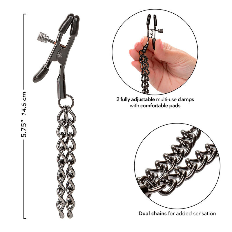 CALEXOTICS - EUPHORIA CHAIN ​​NIPPLE CLAMPS 14.5 CM