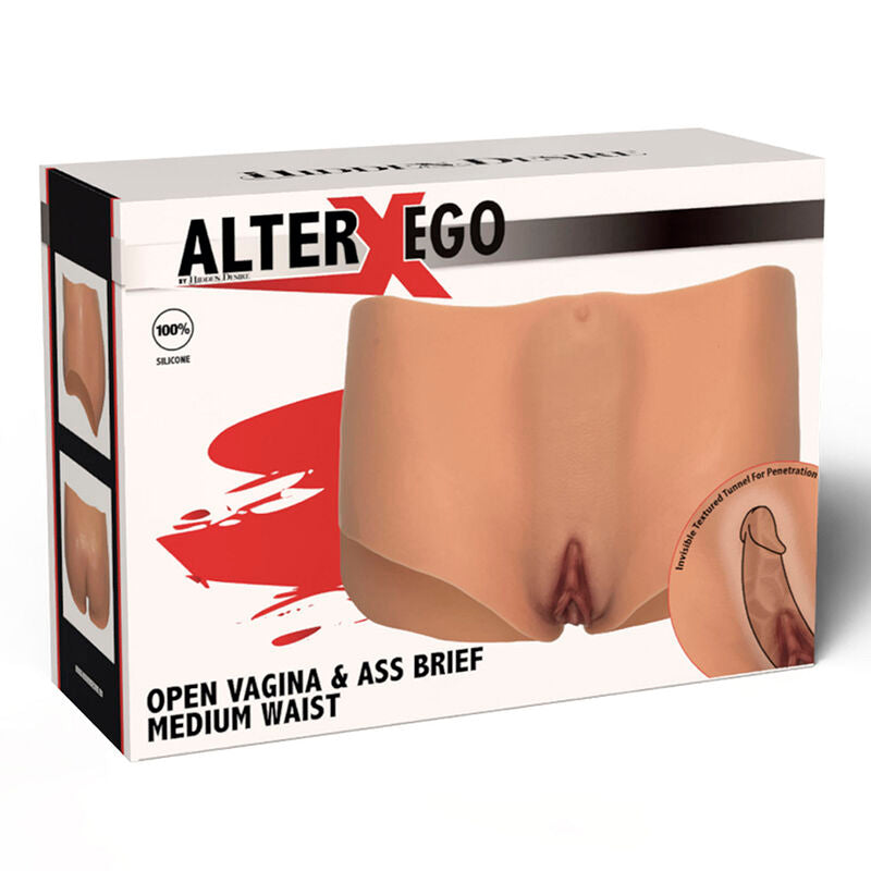HIDDEN DESIRE - ALTER EGO OPEN VAGINA &amp; ASS BRIEF MEDIUM WAIST FLESH