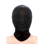 NS NOVELTIES - FETISH &amp; FASHION CLOSED ZIPPERED MOUTH HOOD NYLON BLACK