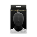 NS NOVELTIES - FETISH &amp; FASHION CLOSED ZIPPERED MOUTH HOOD NYLON BLACK