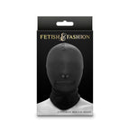 NS NOVELTIES - FETISH &amp; FASHION CLOSED ZIPPERED MOUTH HOOD NYLON BLACK