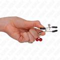 KINK - DOUBLE BELL NIPPLE CLAMP RED 6 CM