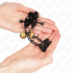 KINK - FLAT CHAIN ​​NIPPLE CLAMPS AND BELL SILVER 30 CM