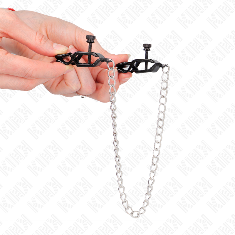 KINK - FLAT CHAIN ​​NIPPLE CLAMPS SILVER 30 CM