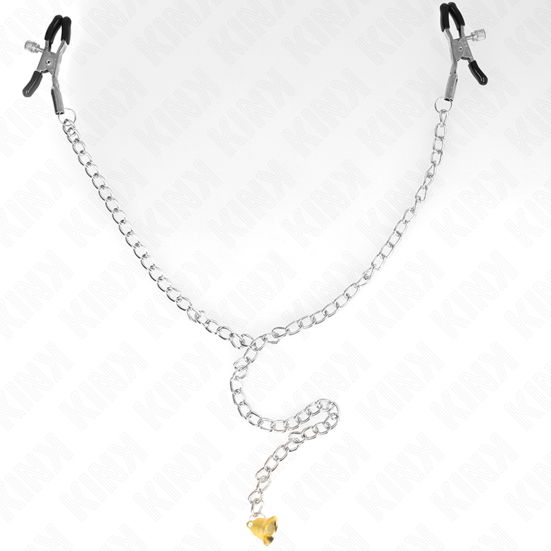 KINK - CHAIN ​​NIPPLE CLAMPS WITH HORN PENDANT 30 CM