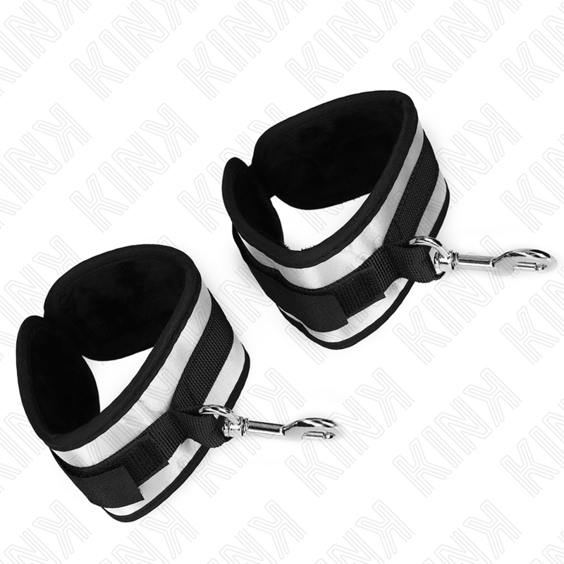KINK - NEOPRENE WRIST CUFFS GRAY 23 X 5 CM