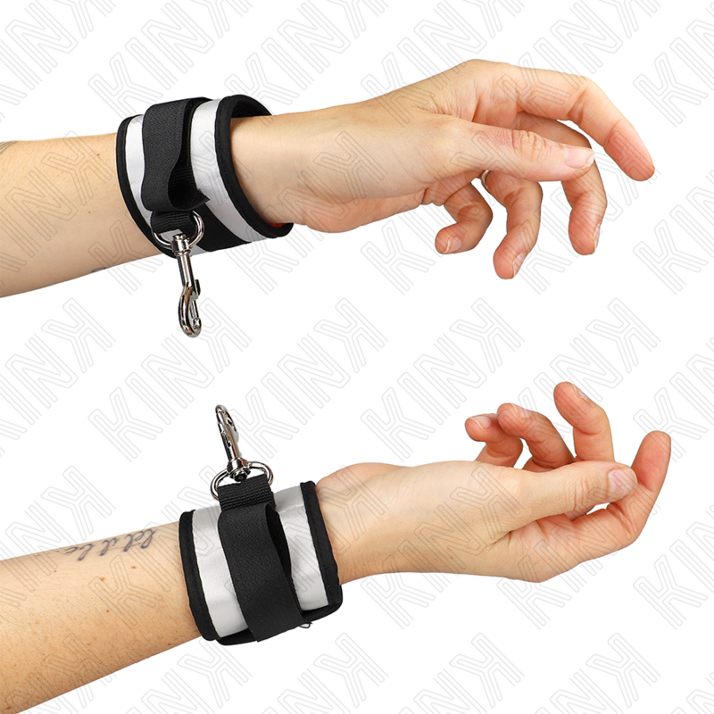 KINK - NEOPRENE WRIST CUFFS GRAY 23 X 5 CM