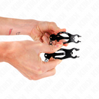 KINK - JAPANESE CLOVER NIPPLE CLAMPS WITH CHAIN ​​BLACK 30 CM