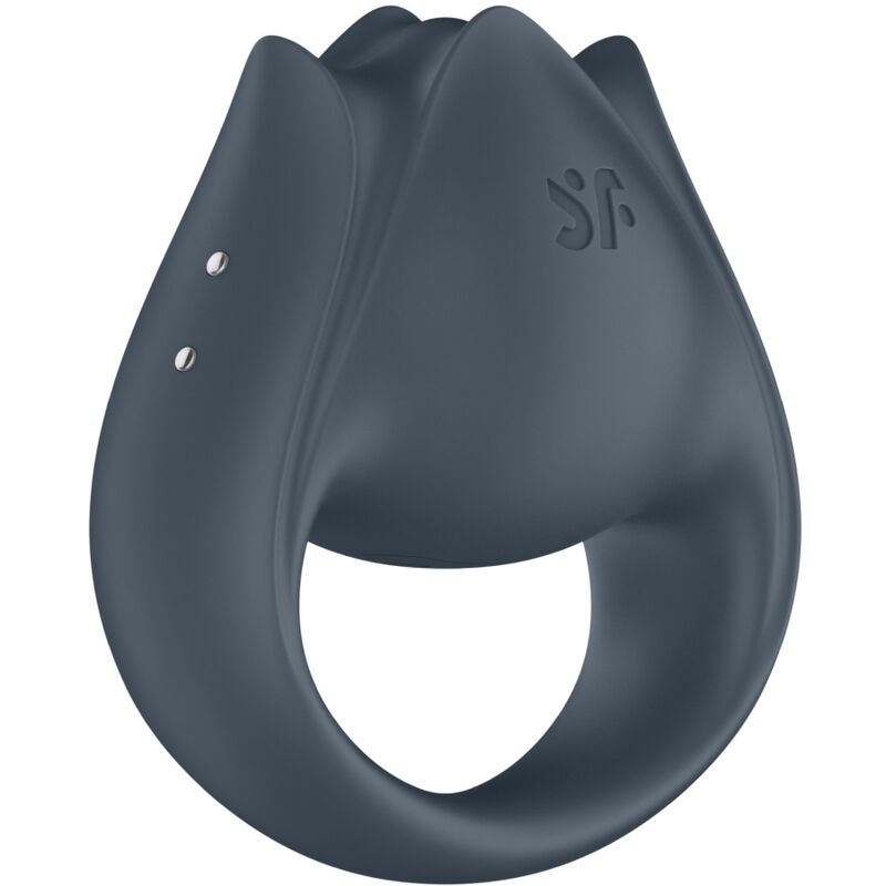 SATISFYER - PERFECT PAIR 2 MULTIVIBRATOR 2 IN 1 PENIS RING AND FINGER STIMULATOR GRAY