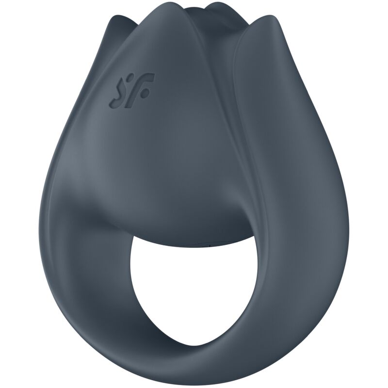 SATISFYER - PERFECT PAIR 2 MULTIVIBRATOR 2 IN 1 PENIS RING AND FINGER STIMULATOR GRAY