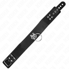 KINK - STUDDED LEASH 116 CM COLLAR WITH LEATHERETTE STRAP 50 X 5 CM