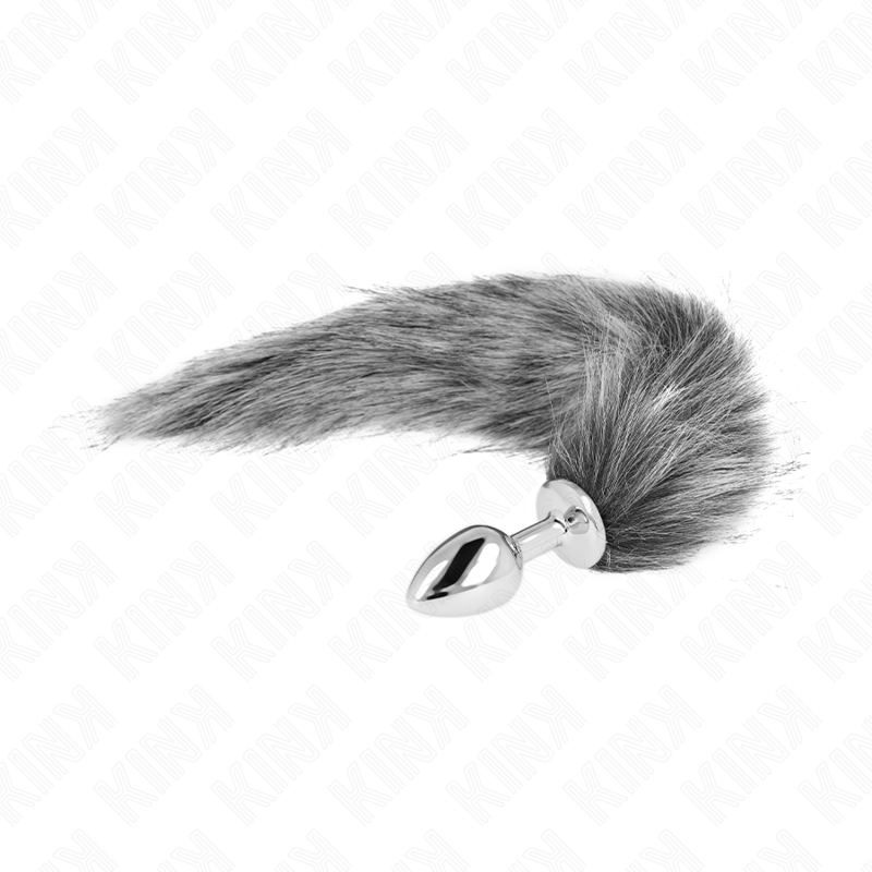KINK - ANAL PLUG SIZE S 7 X 3 CM WITH SYNTHETIC TAIL 40 CM GRAY